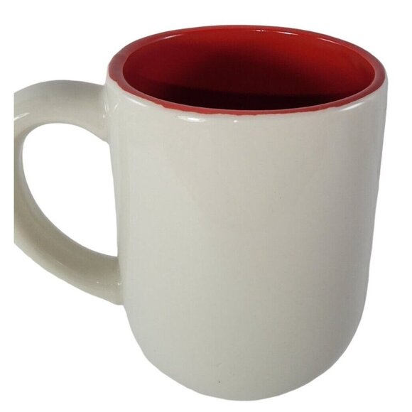 DEI Christmas Gnome Home Sweet Gnome Coffee Mug Holidays Santa Cup Red Inside - Picture 6 of 8